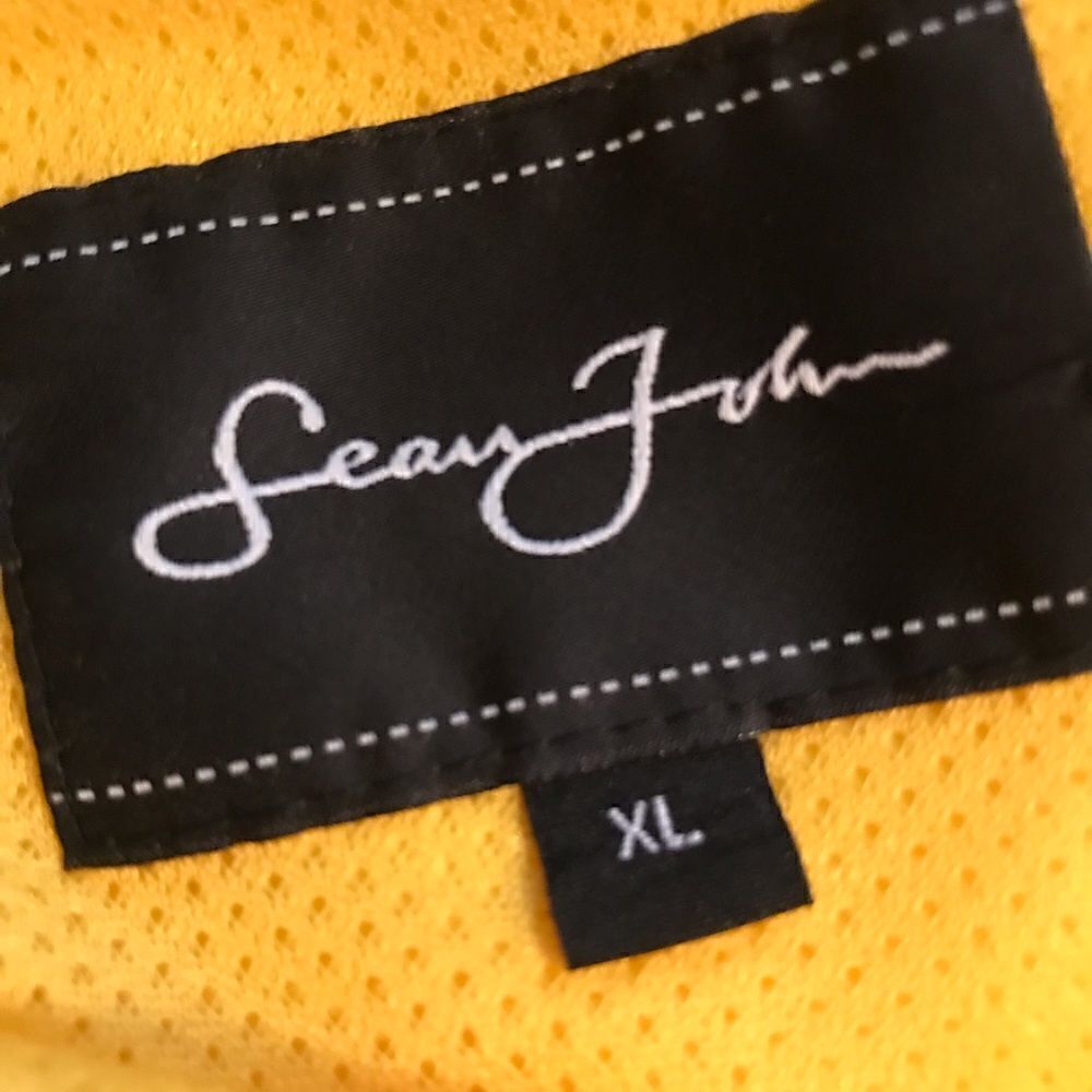 Sean John Lemon Yellow Nylon Zip Up Crop Jacket - Picture 13 of 16